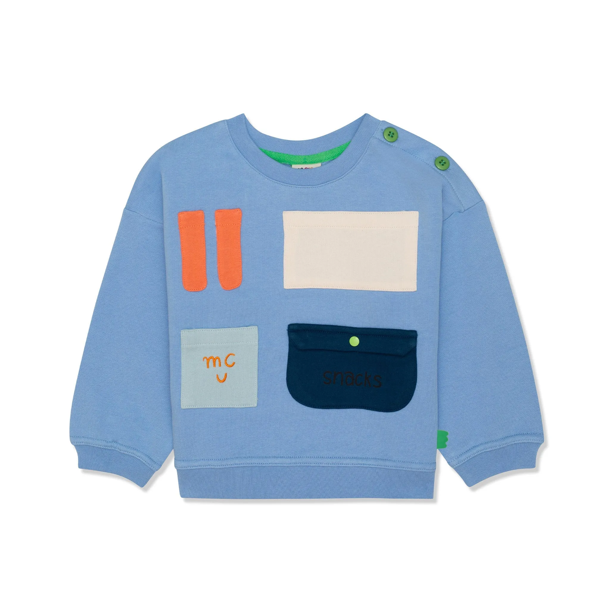 Recycled Cotton Stripes Kid Sweatshirt