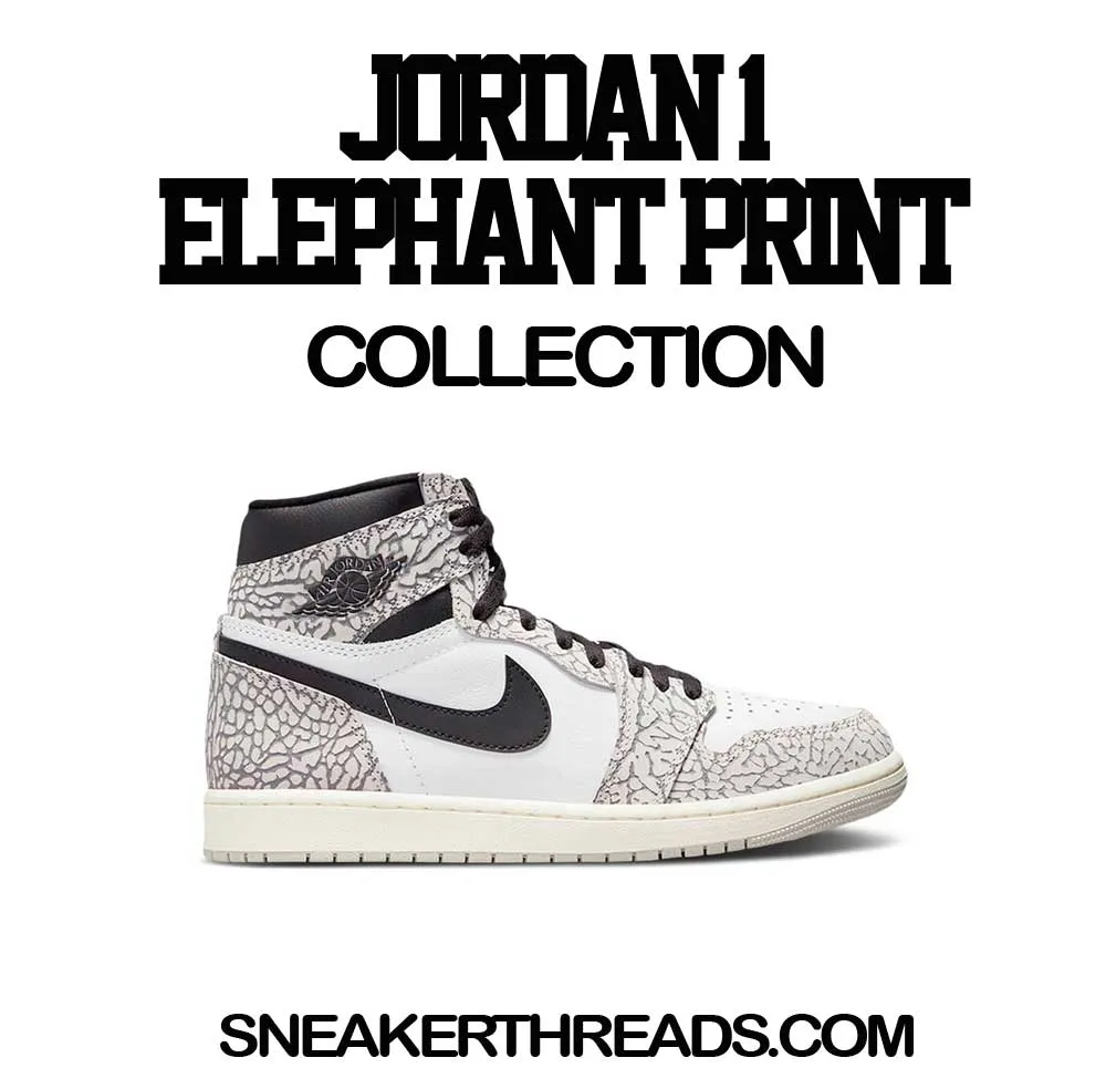 Retro 1 Elephant Print Sweater - Goat - Ice Grey