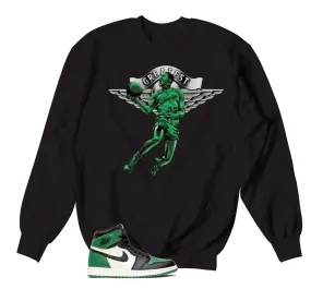 Retro 1 Lucky Green Sweater - Greatest - Black