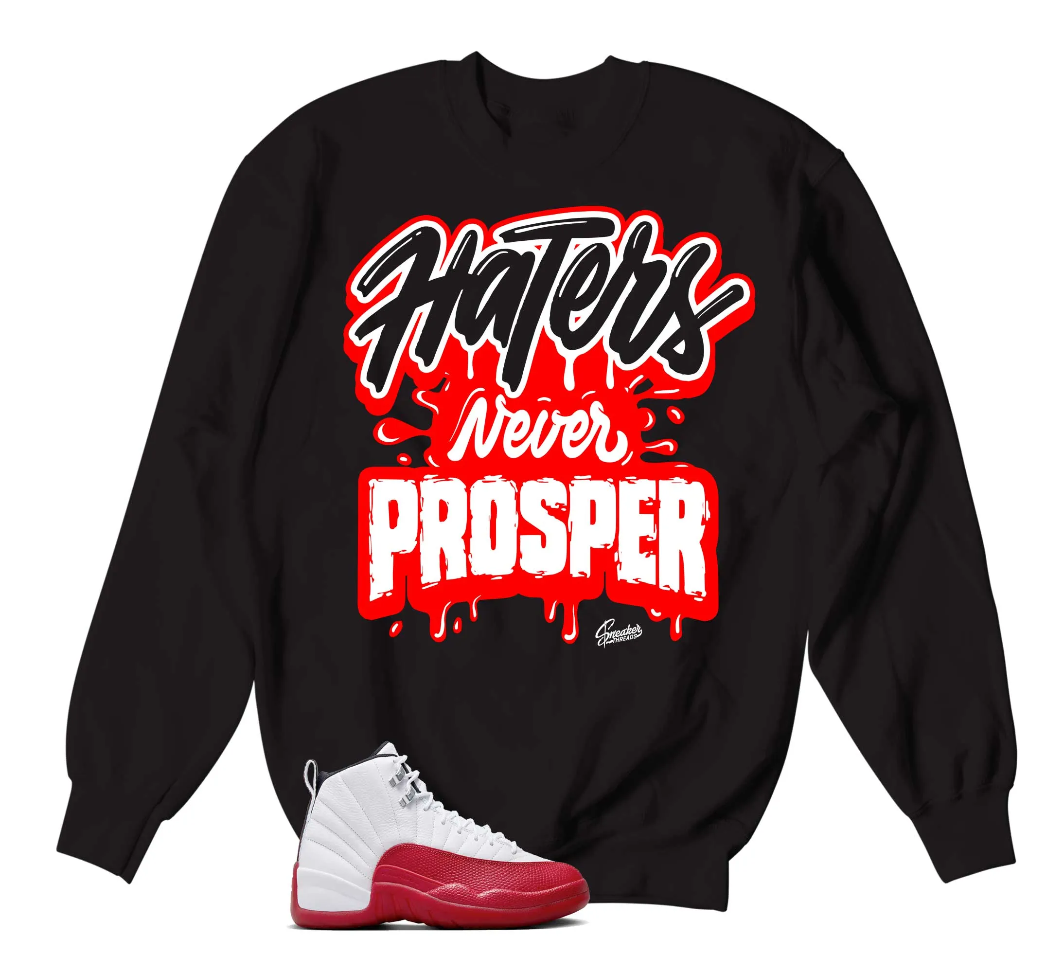 Retro 12 Cherry Sweater - Prosper - Black