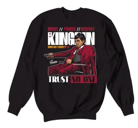 Retro 3 Cardinal Red Sweater - Trust Issues - Black