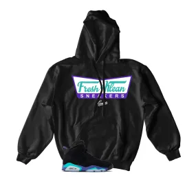 Retro 6 Aqua Hoody - Fresh & Krispy -Black