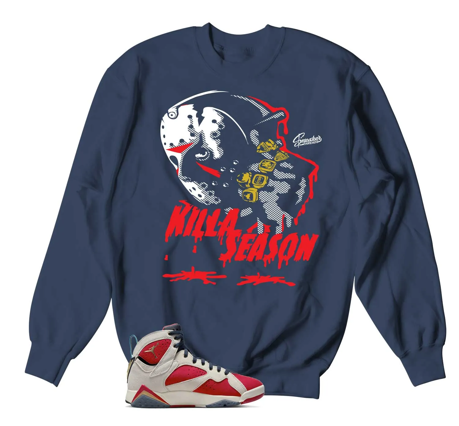 Retro 7 New Sheriff in Town Sweater - Killa Season - Navy