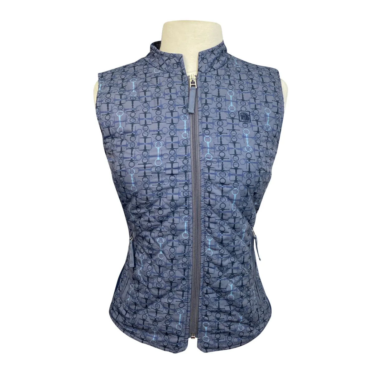 Romfh 'Hampton' Quilted Vest  in Blue/Bits - Women's Small