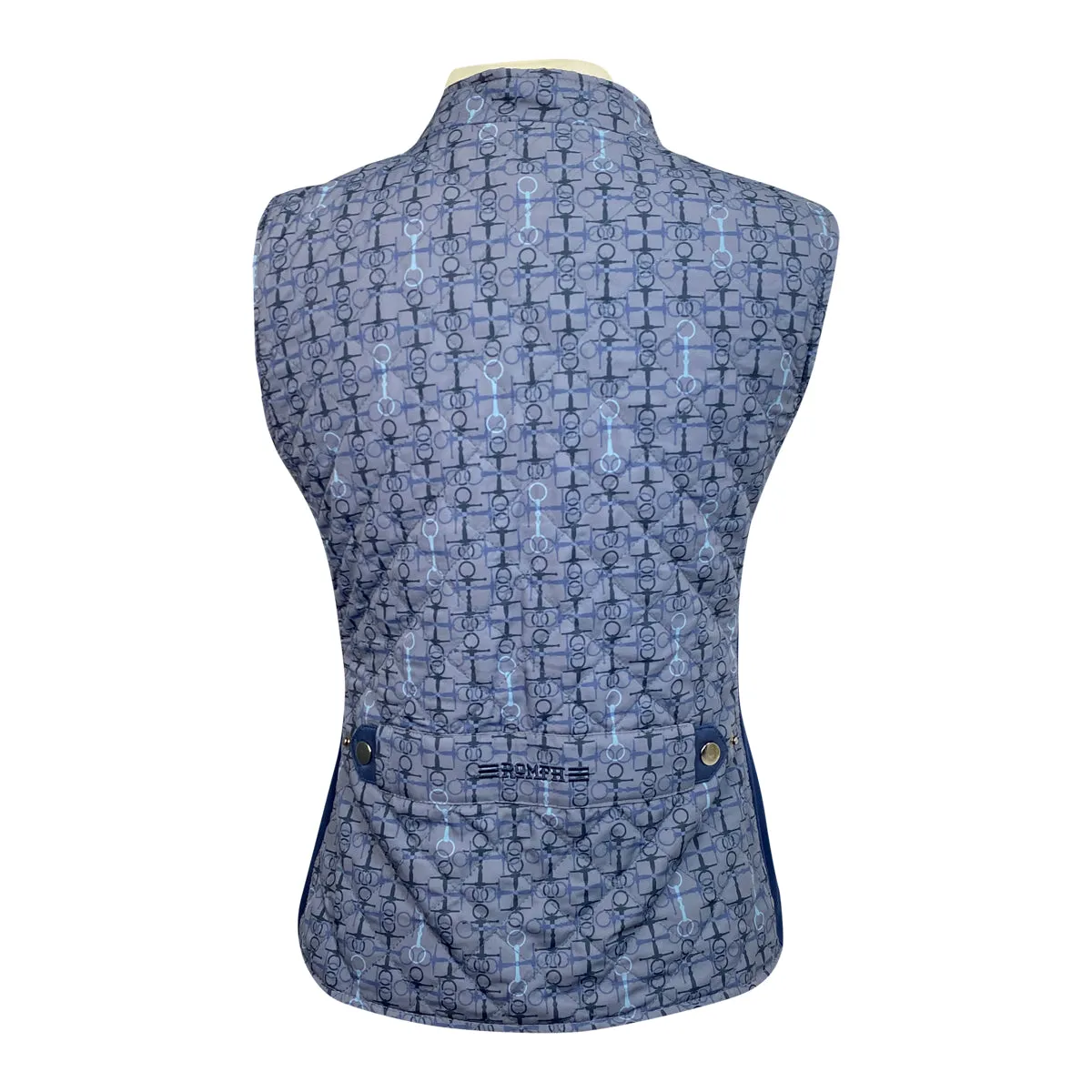 Romfh 'Hampton' Quilted Vest  in Blue/Bits - Women's Small