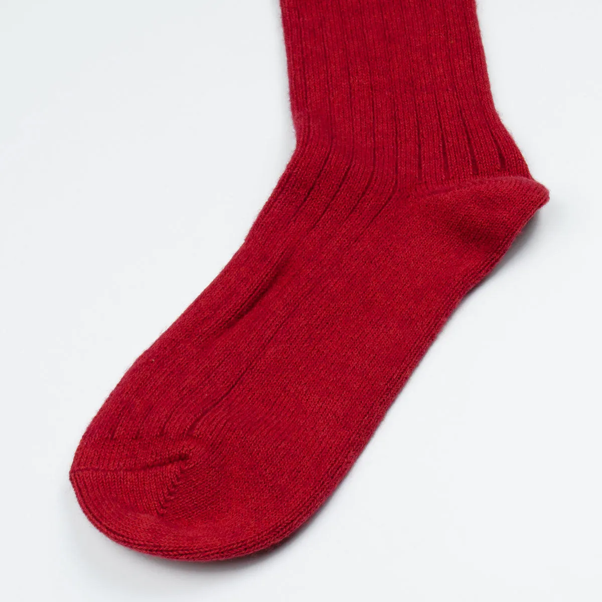 RoToTo - Cotton Wool Rib Socks - Red