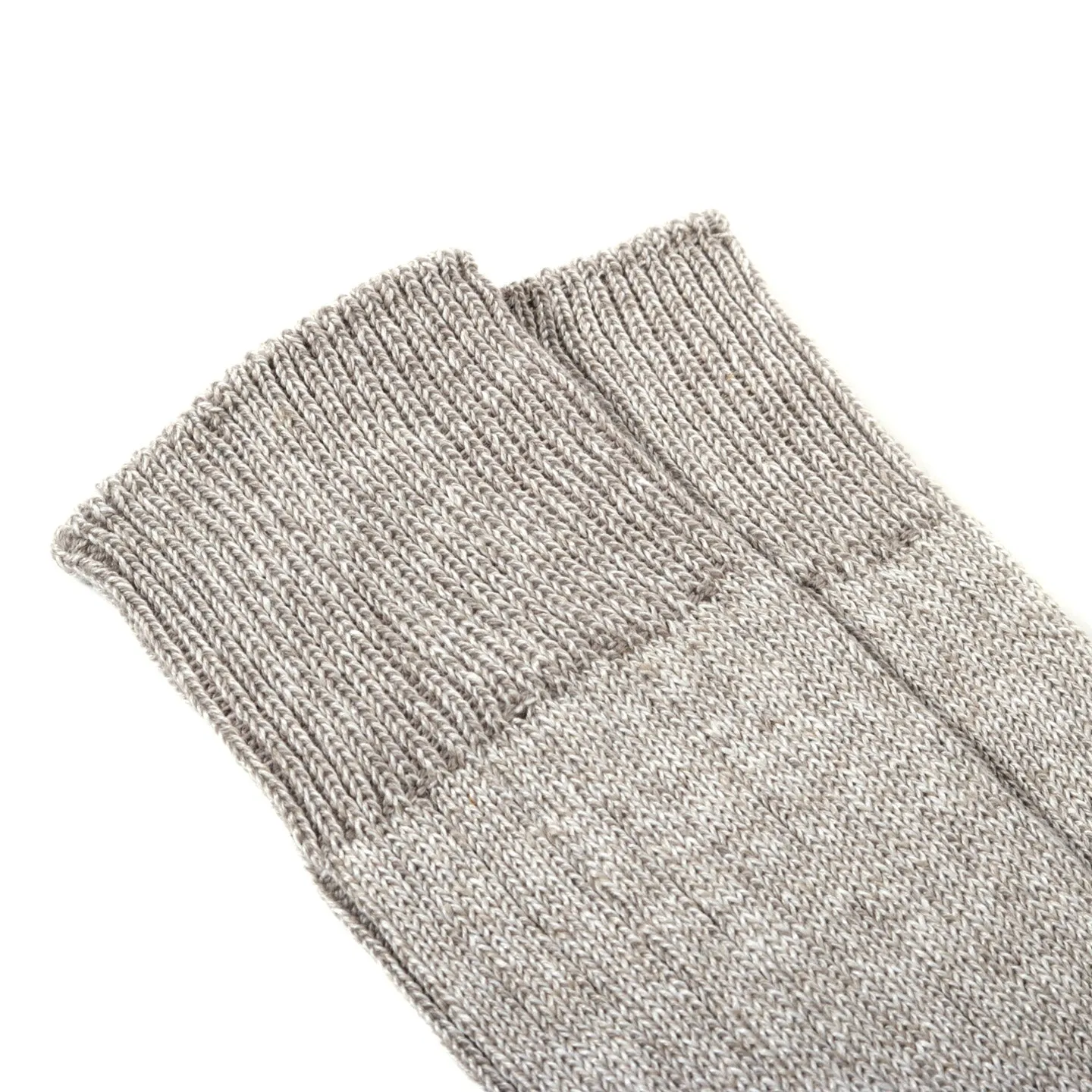 ROTOTO LINEN COTTON RIBBED SOCKS GRAYGE