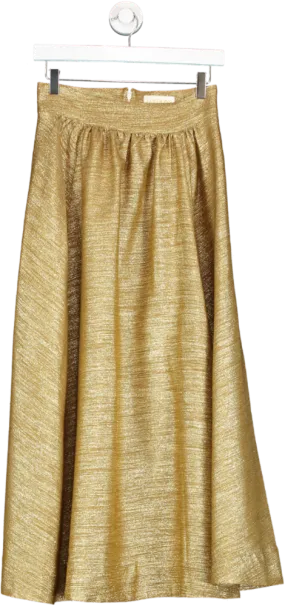 Sezane Metallic Sophie Skirt UK 8