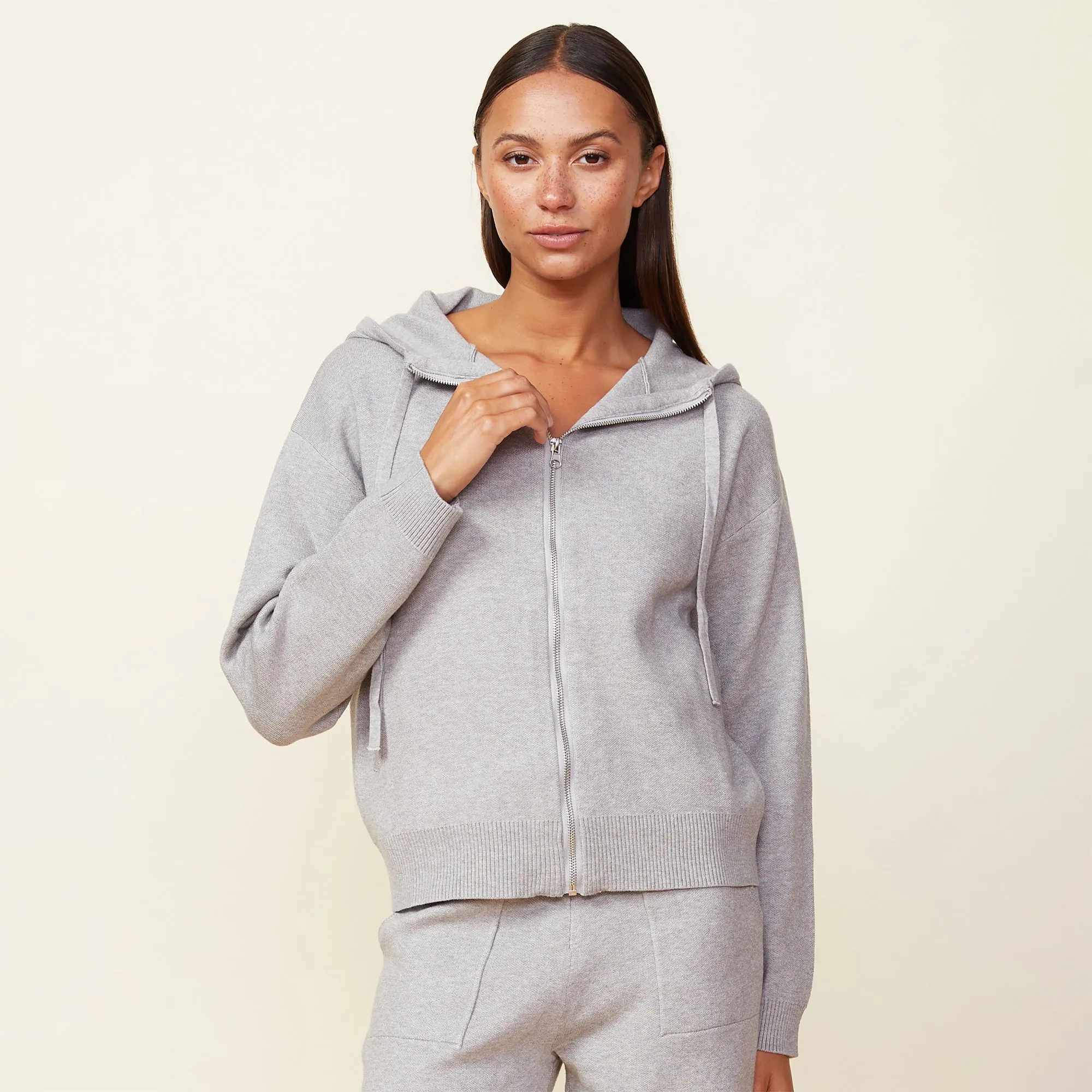 Soft Knit Zip Up Hoody