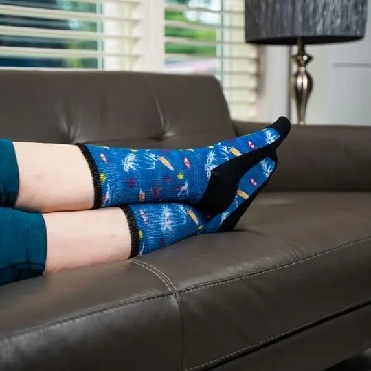 Surfs Up Non-Binding Diabetic Socks