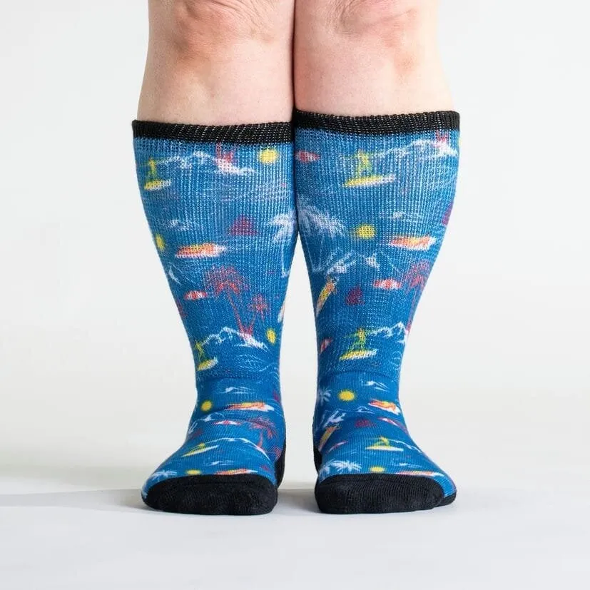 Surfs Up Non-Binding Diabetic Socks