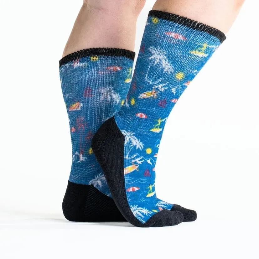 Surfs Up Non-Binding Diabetic Socks