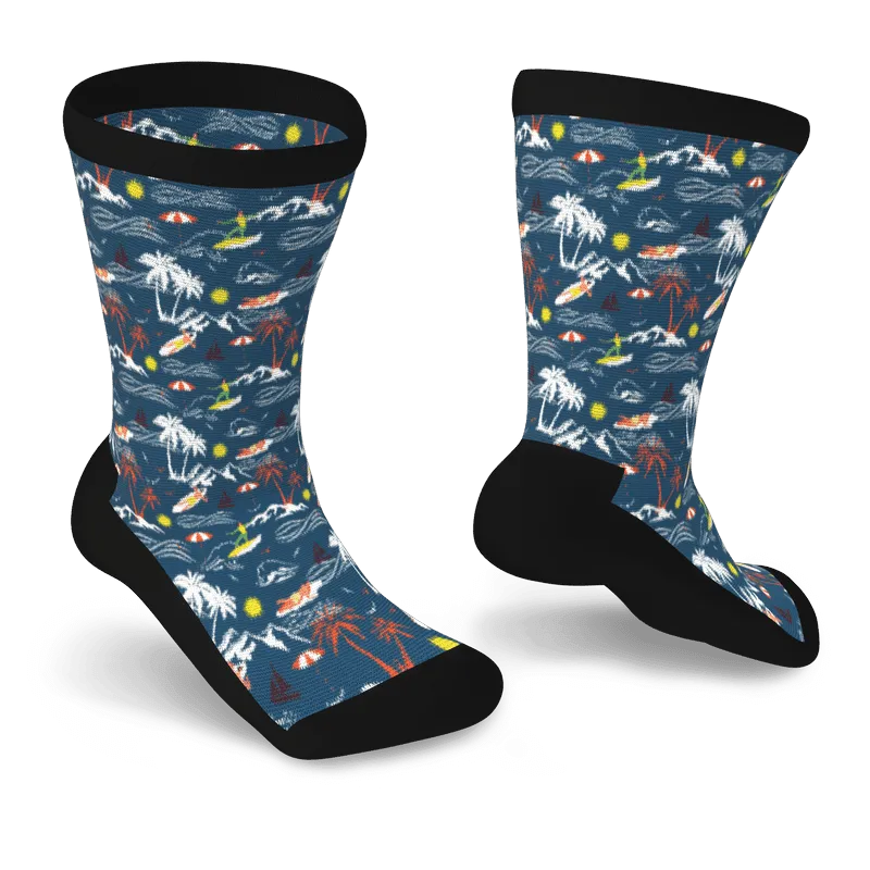 Surfs Up Non-Binding Diabetic Socks