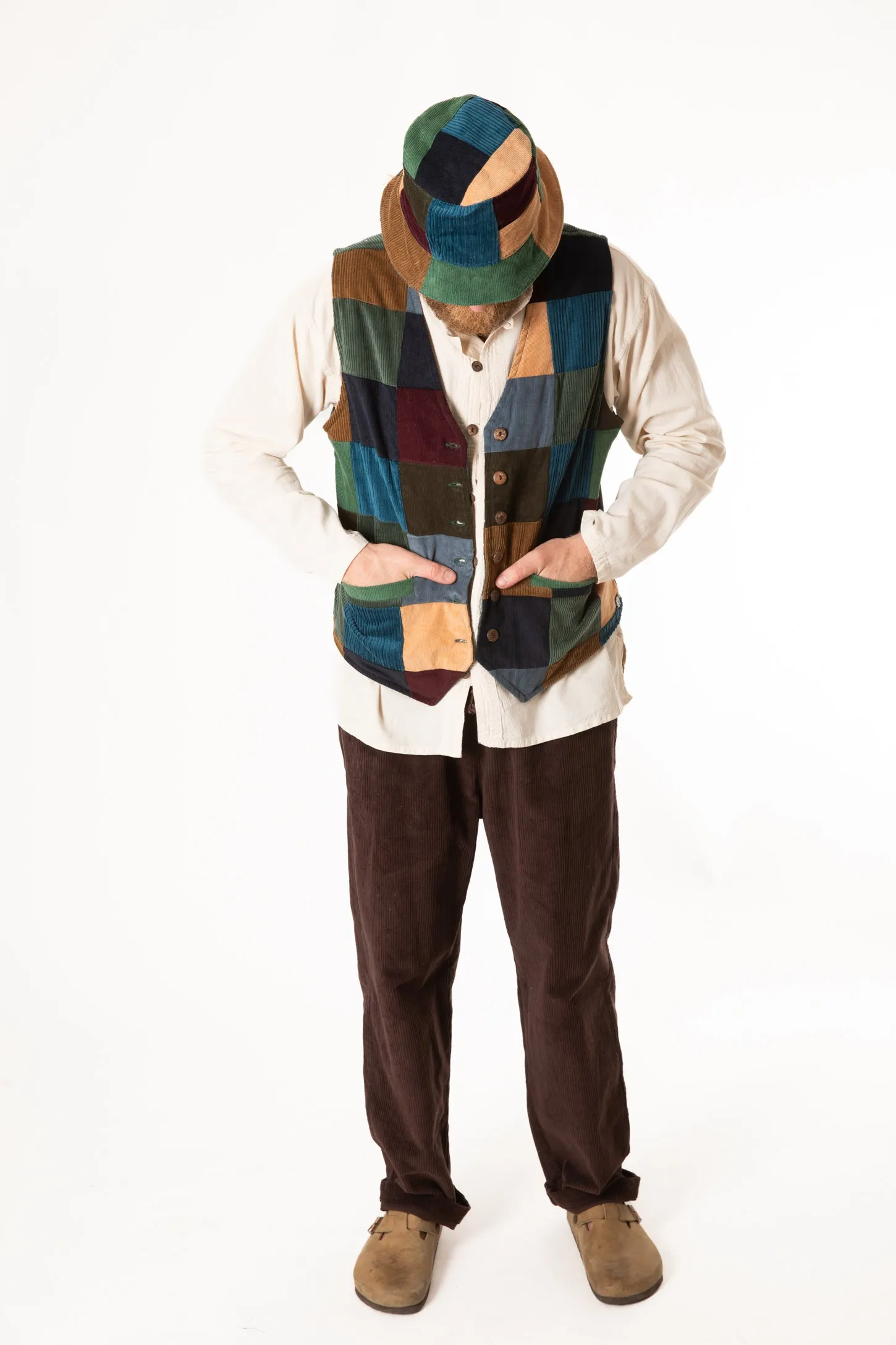 Tokha Patchwork Corduroy Vest