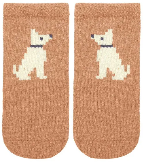 Toshi Organic Baby Socks Jacquard PUPPY