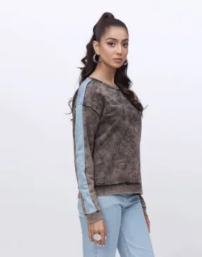 Tye n Dye Sweatshirt-Dusky Grey