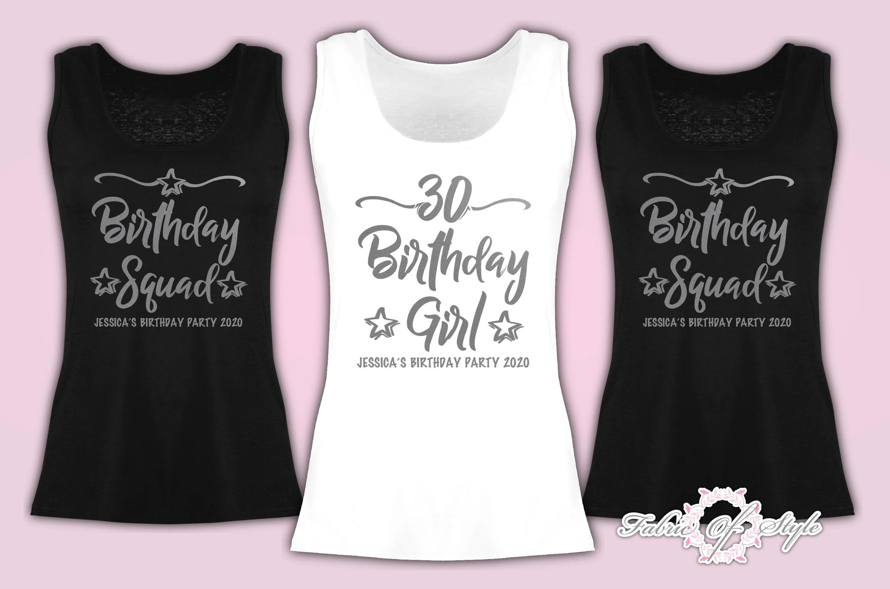 Vest Tank Birthday Girl Any Year 18th 21st 30th 40th T-shirt Female Silver