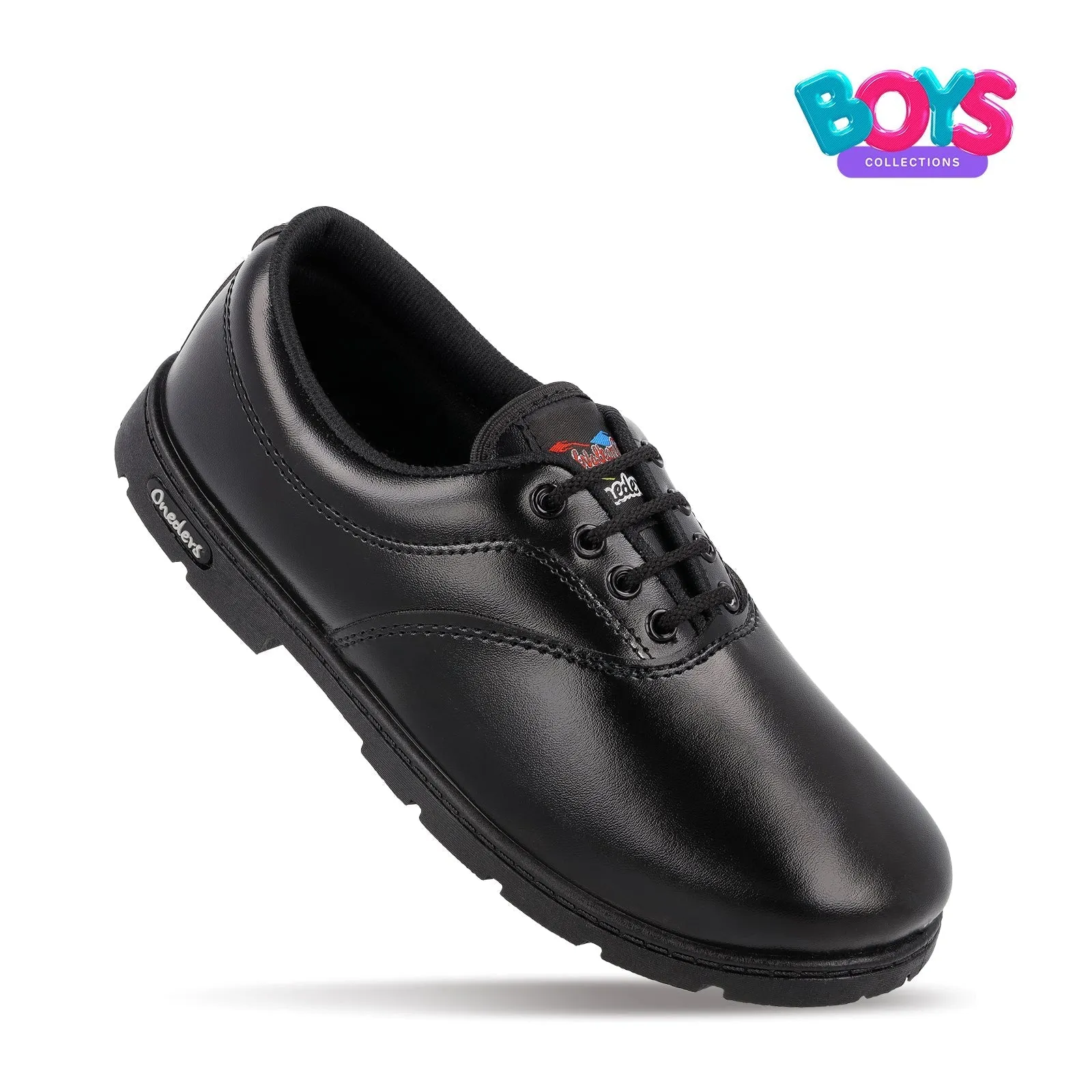 Walkaroo boys School Shoes - WV522 Black